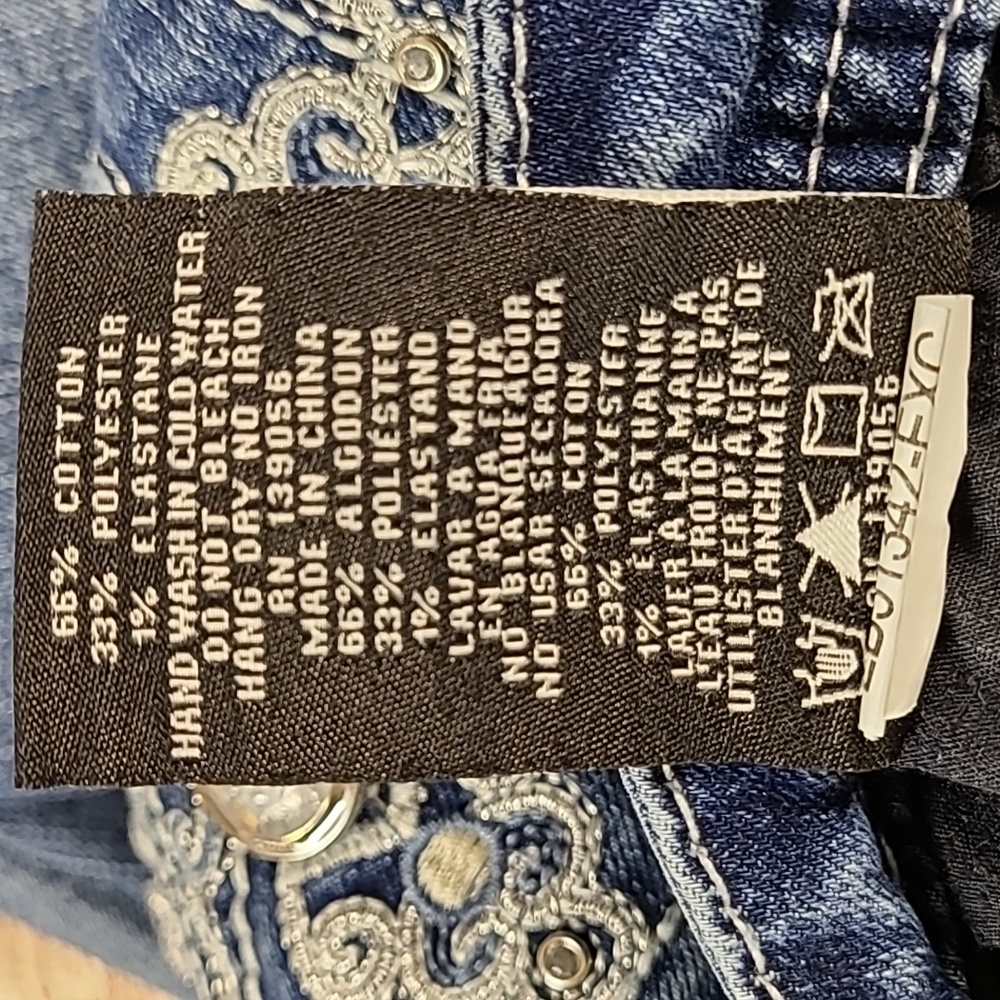 GRACE in LA 29x29 BOOTCUT PRE-OWNED DARK WASH WOMENS GIRLS DENIM BLUE JEANS - Picture 7 of 8